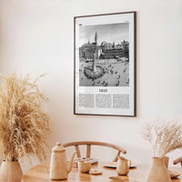Lille Print Black and White, Lille Wall Art, Lille Poster, Lille Photo, Lille Wall Décor, Lile, France, Hauts-de-France