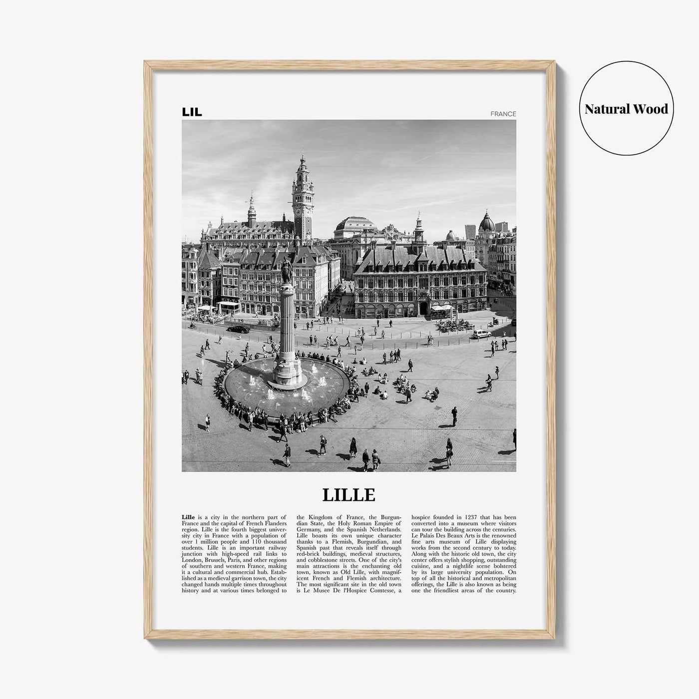 Lille Print Black and White, Lille Wall Art, Lille Poster, Lille Photo, Lille Wall Décor, Lile, France, Hauts-de-France