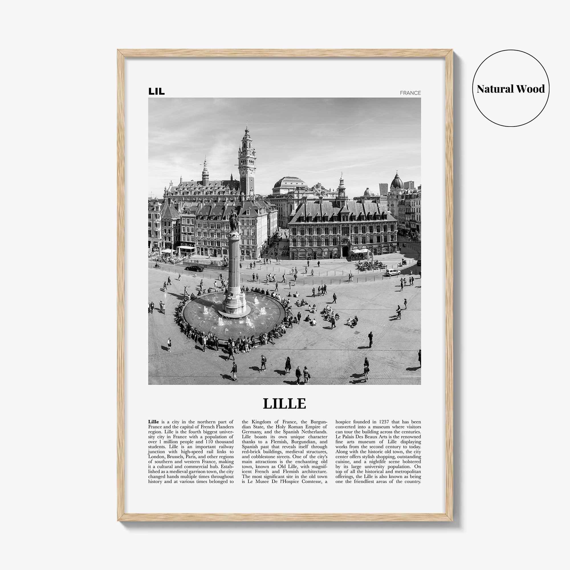 Lille Print Black and White, Lille Wall Art, Lille Poster, Lille Photo, Lille Wall Décor, Lile, France, Hauts-de-France