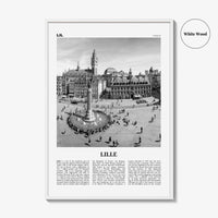 Lille Print Black and White, Lille Wall Art, Lille Poster, Lille Photo, Lille Wall Décor, Lile, France, Hauts-de-France