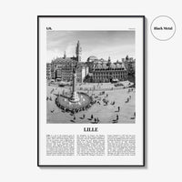 Lille Print Black and White, Lille Wall Art, Lille Poster, Lille Photo, Lille Wall Décor, Lile, France, Hauts-de-France