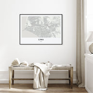 Lima Map Landscape Poster