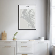 Lima Map Portrait Poster