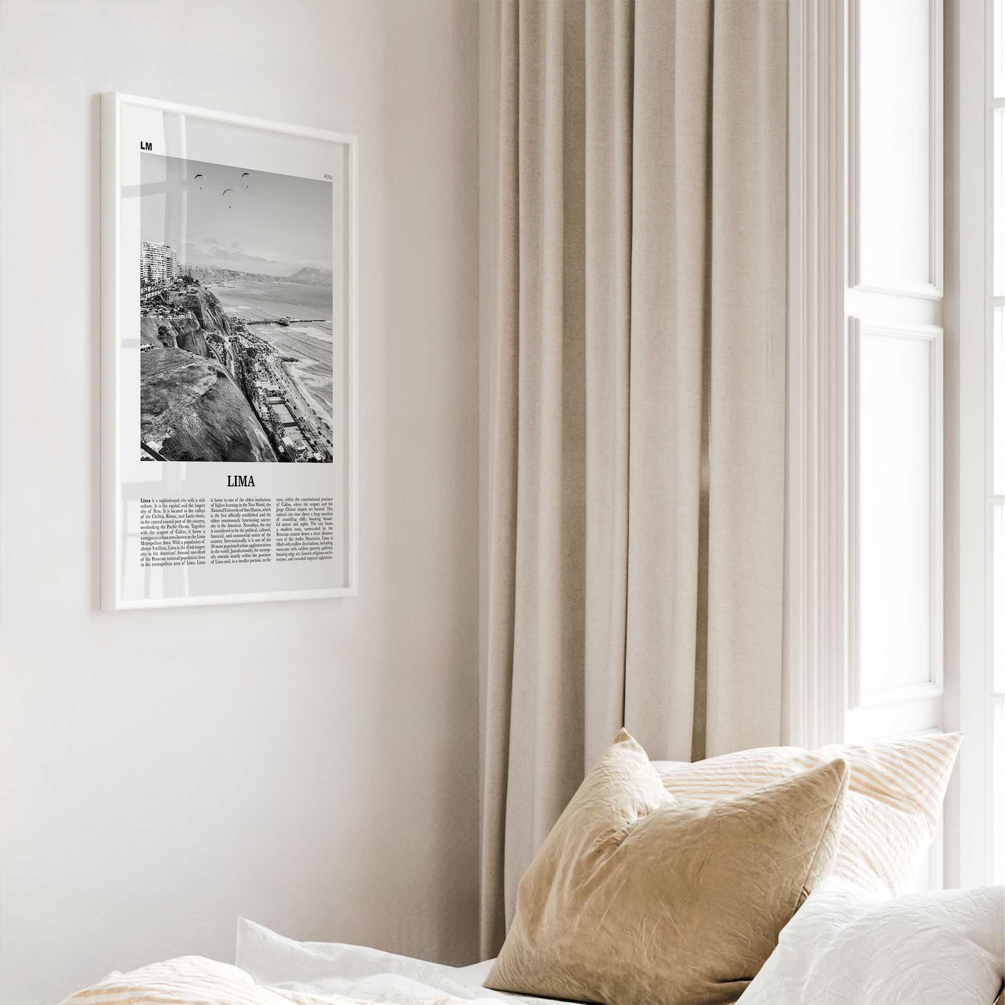 Lima Print Black and White No 1, Lima Wall Art, Lima Poster, Lima Photo, Lima Wall Decor, City Art Print, Peru, Perú, South America