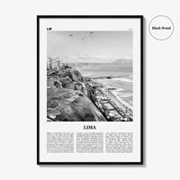 Lima Print Black and White No 1, Lima Wall Art, Lima Poster, Lima Photo, Lima Wall Decor, City Art Print, Peru, Perú, South America