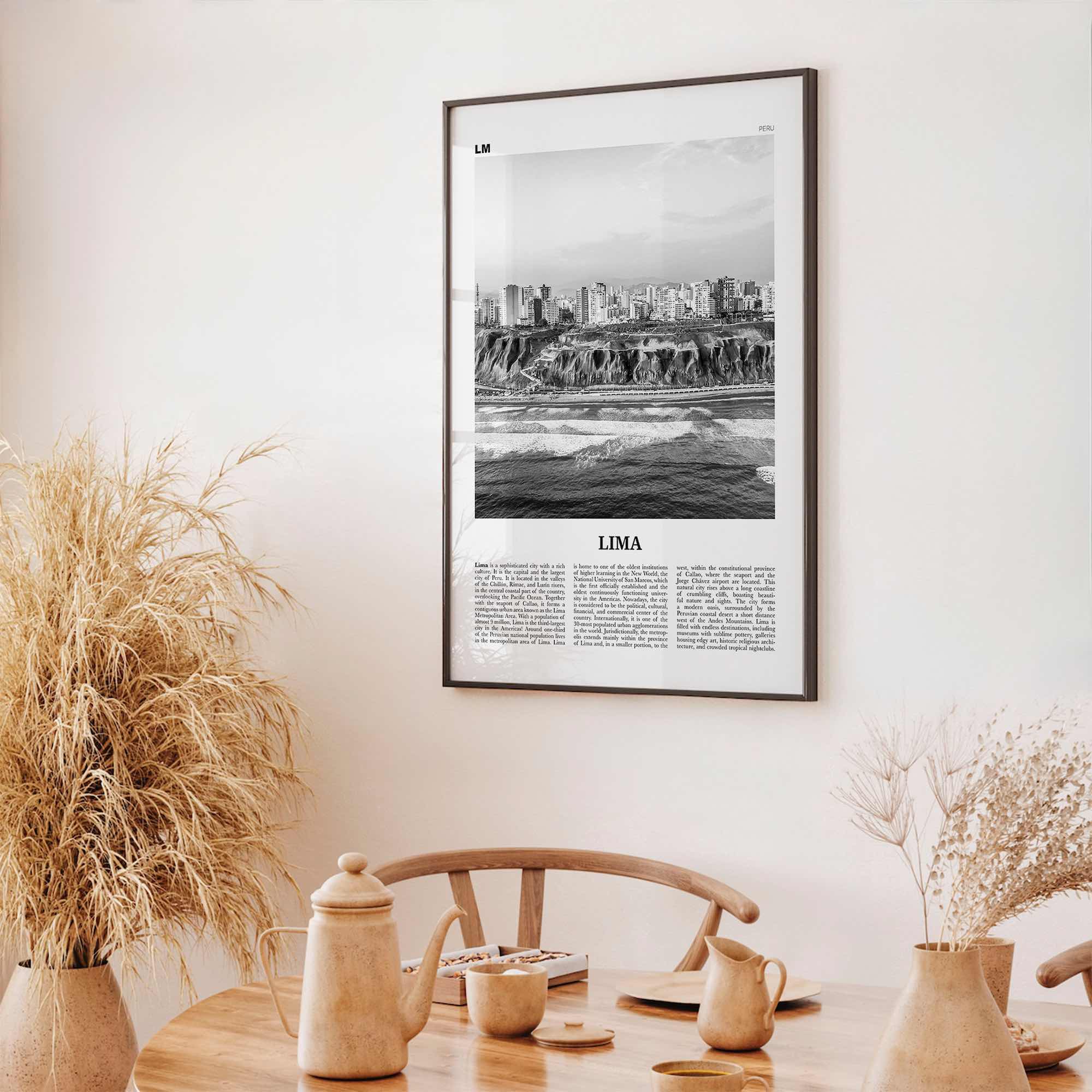 Lima Print Black and White No 2, Lima Wall Art, Lima Poster, Lima Photo, Lima Wall Decor, City Art Print, Peru, Perú, South America