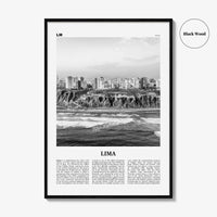 Lima Print Black and White No 2, Lima Wall Art, Lima Poster, Lima Photo, Lima Wall Decor, City Art Print, Peru, Perú, South America