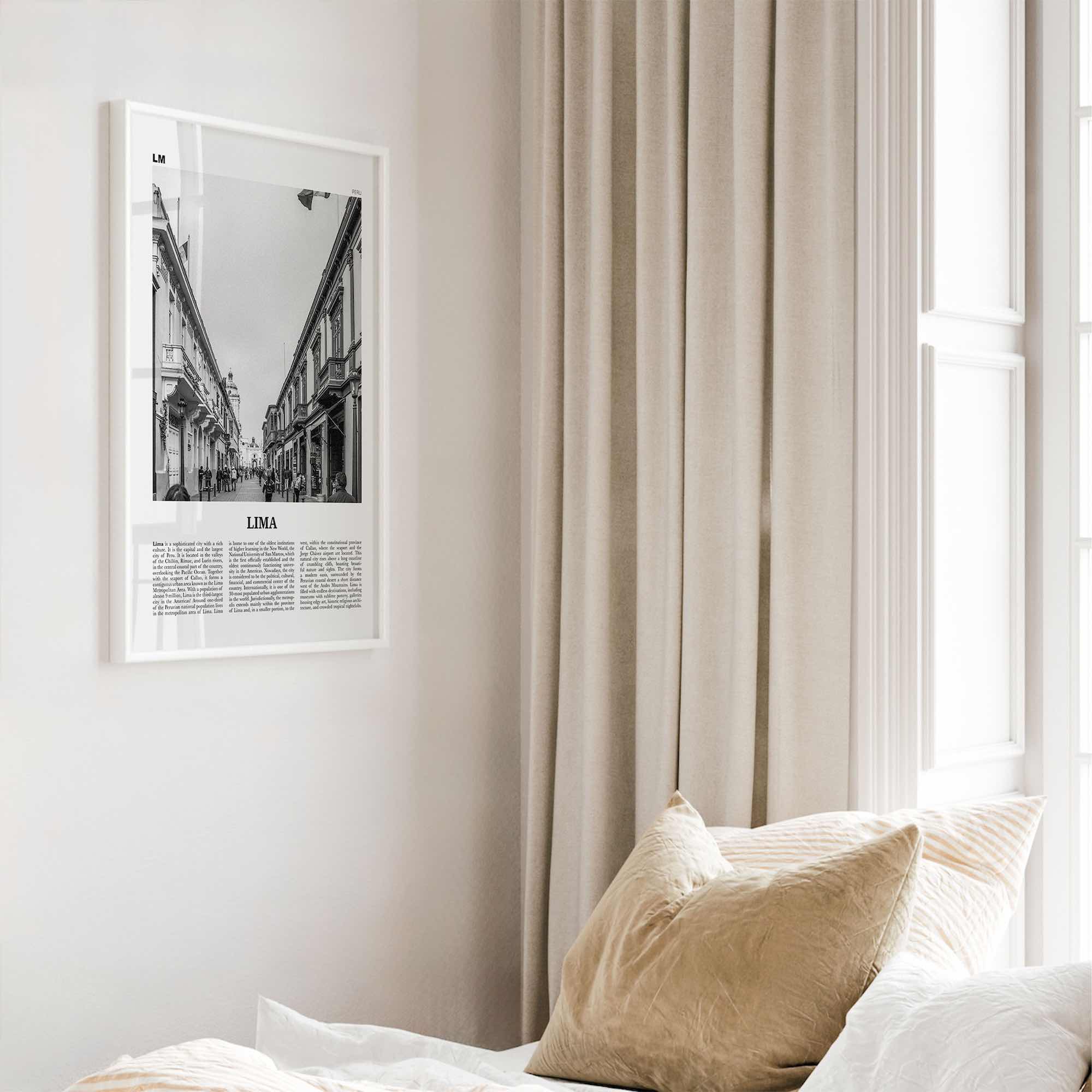 Lima Print Black and White No 3, Lima Wall Art, Lima Poster, Lima Photo, Lima Wall Decor, City Art Print, Peru, Perú, South America