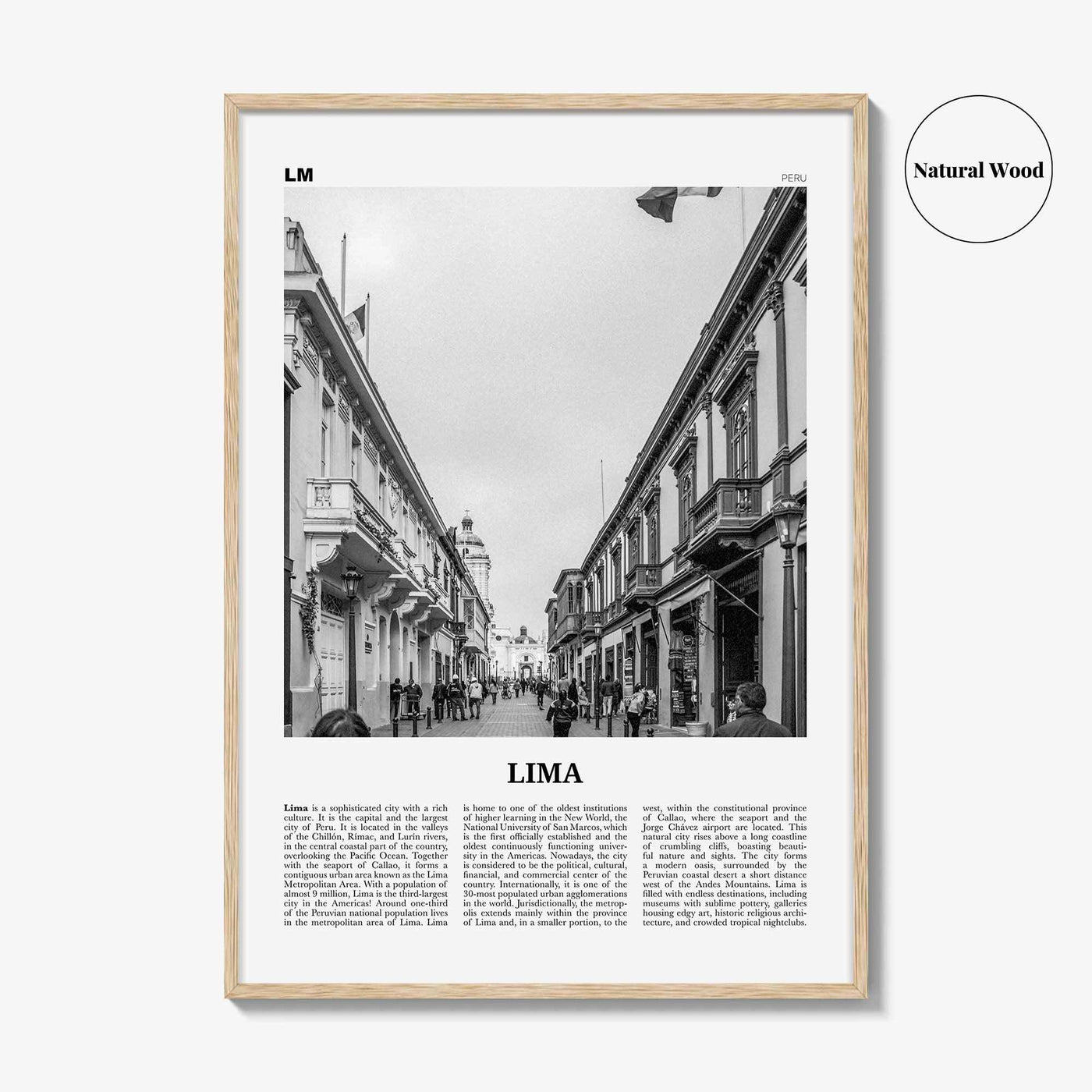 Lima Print Black and White No 3, Lima Wall Art, Lima Poster, Lima Photo, Lima Wall Decor, City Art Print, Peru, Perú, South America