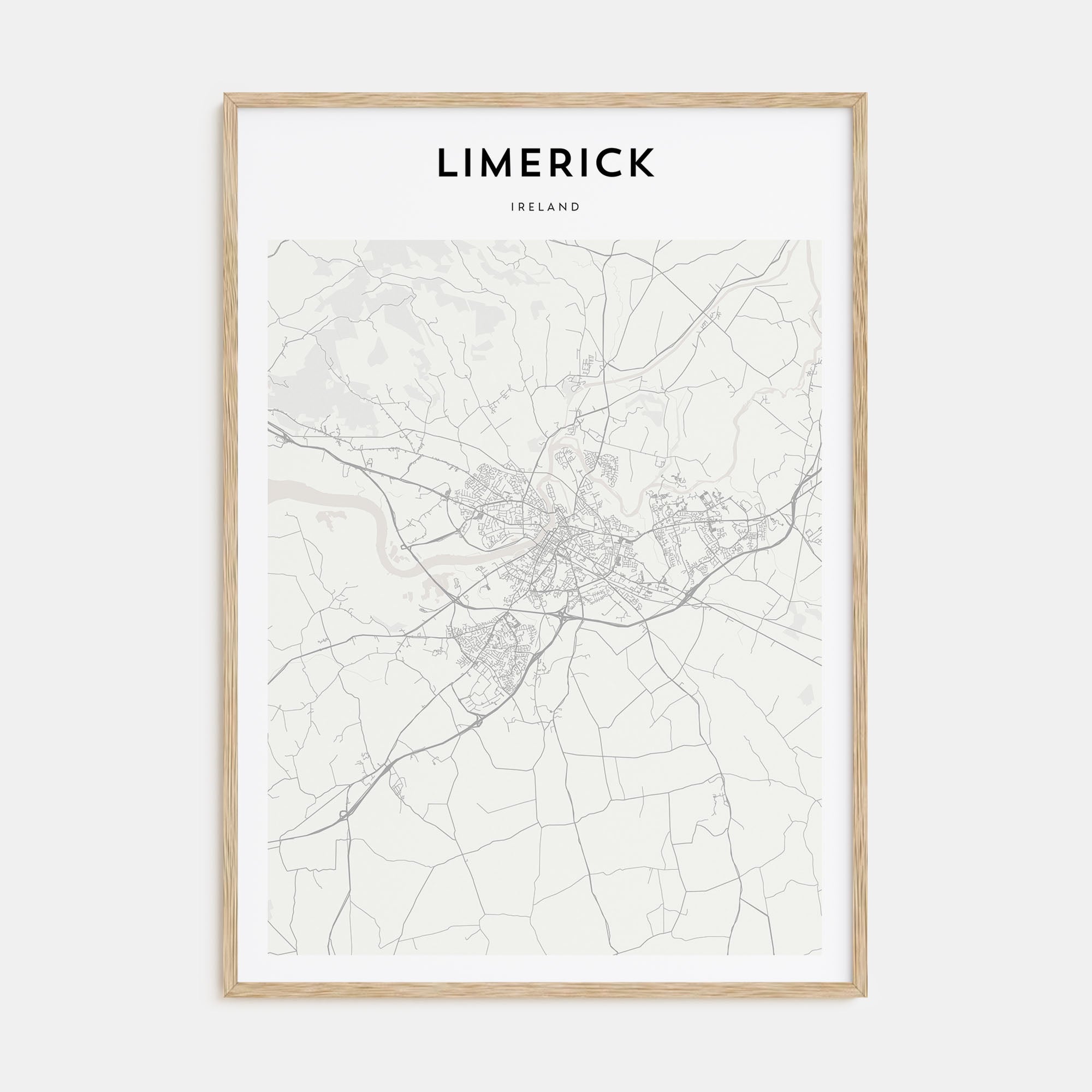 Limerick Map Portrait Poster