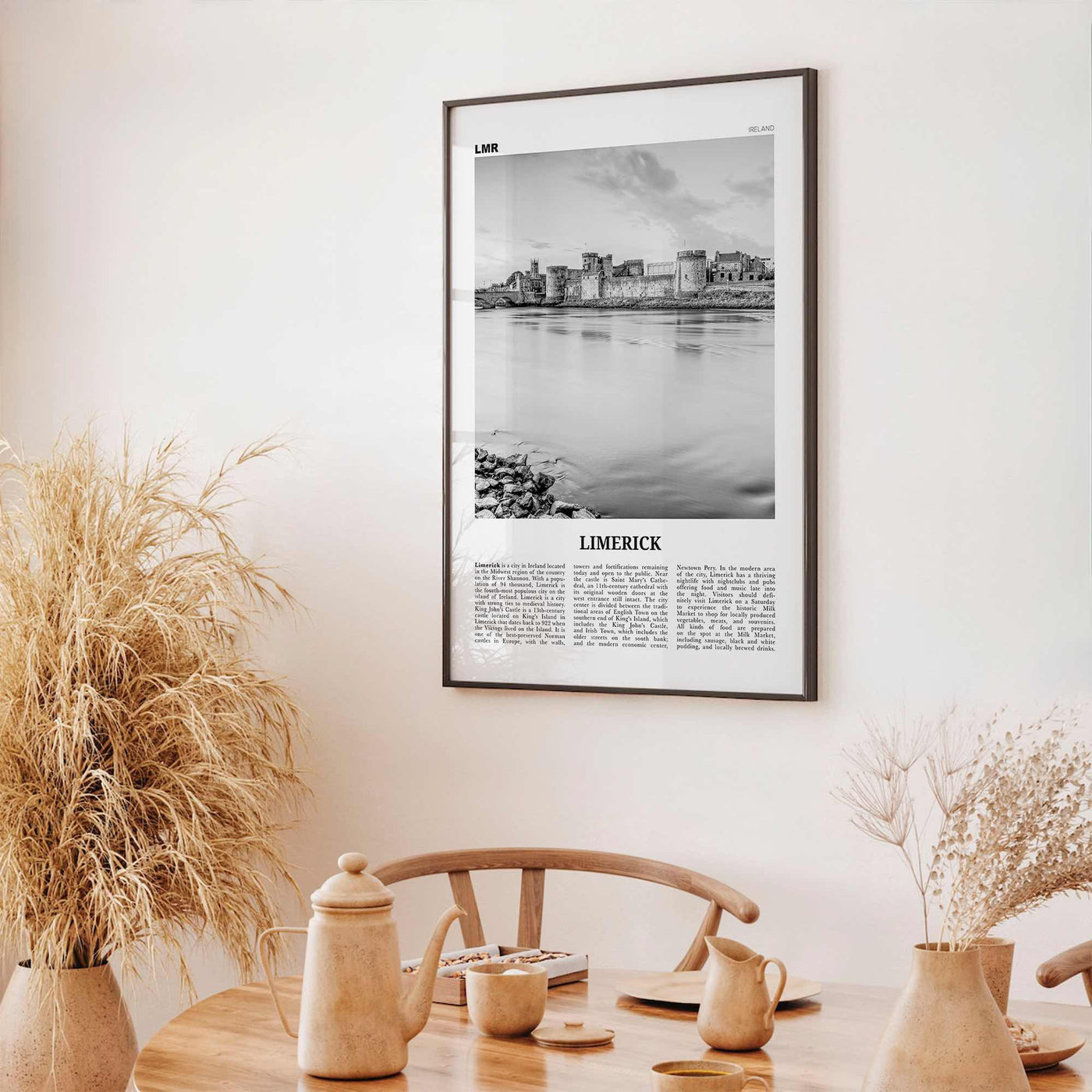 Limerick Print Black and White, Limerick Wall Art, Limerick Poster, Limerick Photo, Limerick Wall Décor, Luimneach, Munster, Ireland