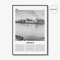 Limerick Print Black and White, Limerick Wall Art, Limerick Poster, Limerick Photo, Limerick Wall Décor, Luimneach, Munster, Ireland