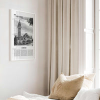 Limoges Print Black and White, Limoges Wall Art, Limoges Poster, Limoges Photo, Limoges Wall Décor, Limoges Map, France