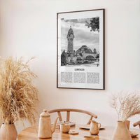 Limoges Print Black and White, Limoges Wall Art, Limoges Poster, Limoges Photo, Limoges Wall Décor, Limoges Map, France