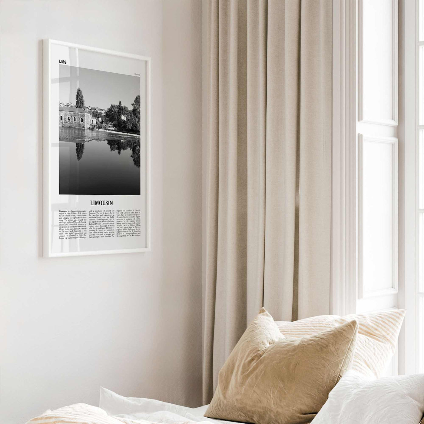 Limousin Print Black and White, Limousin Wall Art, Limousin Poster, Limousin Photo, Limousin Wall Décor, Limousin Map, Italy