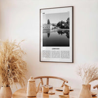 Limousin Print Black and White, Limousin Wall Art, Limousin Poster, Limousin Photo, Limousin Wall Décor, Limousin Map, Italy