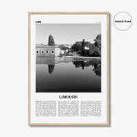 Limousin Print Black and White, Limousin Wall Art, Limousin Poster, Limousin Photo, Limousin Wall Décor, Limousin Map, Italy