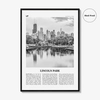 Lincoln Park Print Black and White No 1, Lincoln Park Wall Art, Lincoln Park Poster, Lincoln Park Photo, Chicago, Illinois, USA