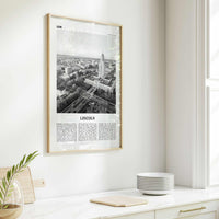 Lincoln Print Black and White, Lincoln Wall Art, Lincoln Poster, Lincoln Photo, Lincoln Wall Décor, Nebraska, USA, United States
