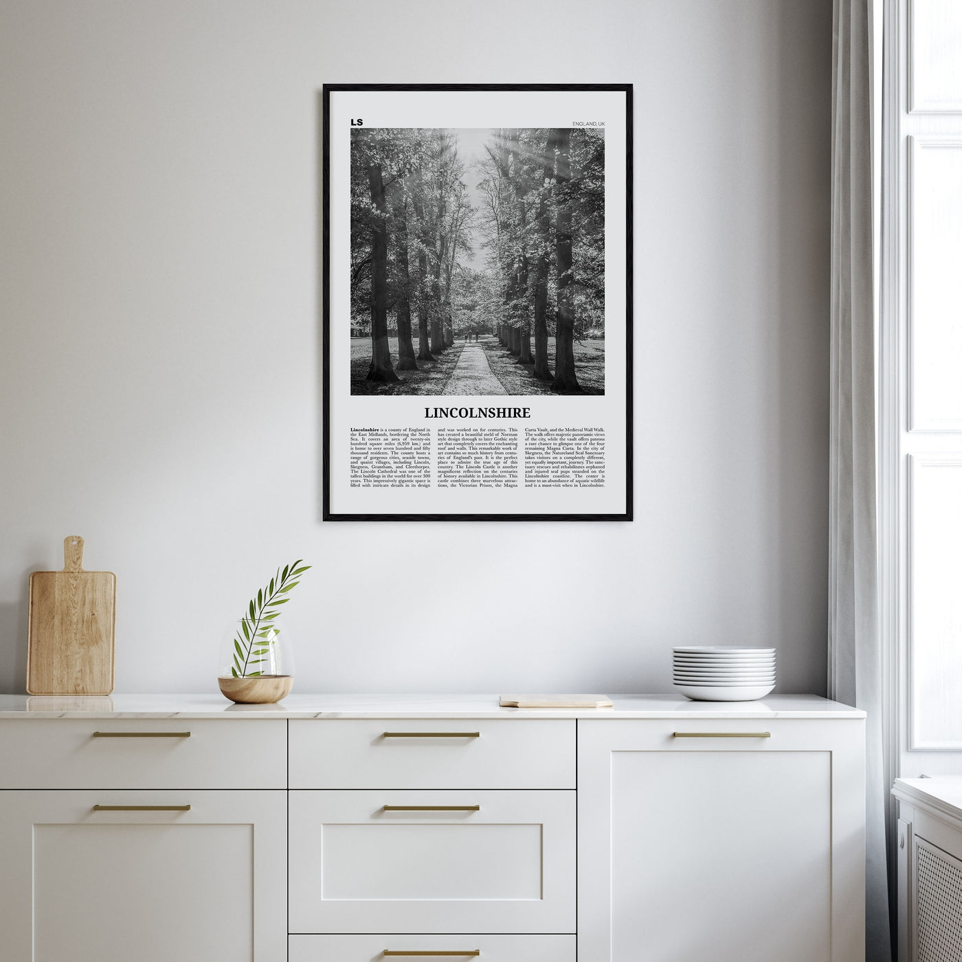 Lincolnshire Travel B&W Poster