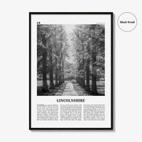 Lincolnshire Print Black and White, Lincolnshire Wall Art, Lincolnshire Poster, Lincolnshire Photo, Lincolnshire Map, England, UK