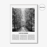 Lincolnshire Print Black and White, Lincolnshire Wall Art, Lincolnshire Poster, Lincolnshire Photo, Lincolnshire Map, England, UK