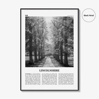 Lincolnshire Print Black and White, Lincolnshire Wall Art, Lincolnshire Poster, Lincolnshire Photo, Lincolnshire Map, England, UK