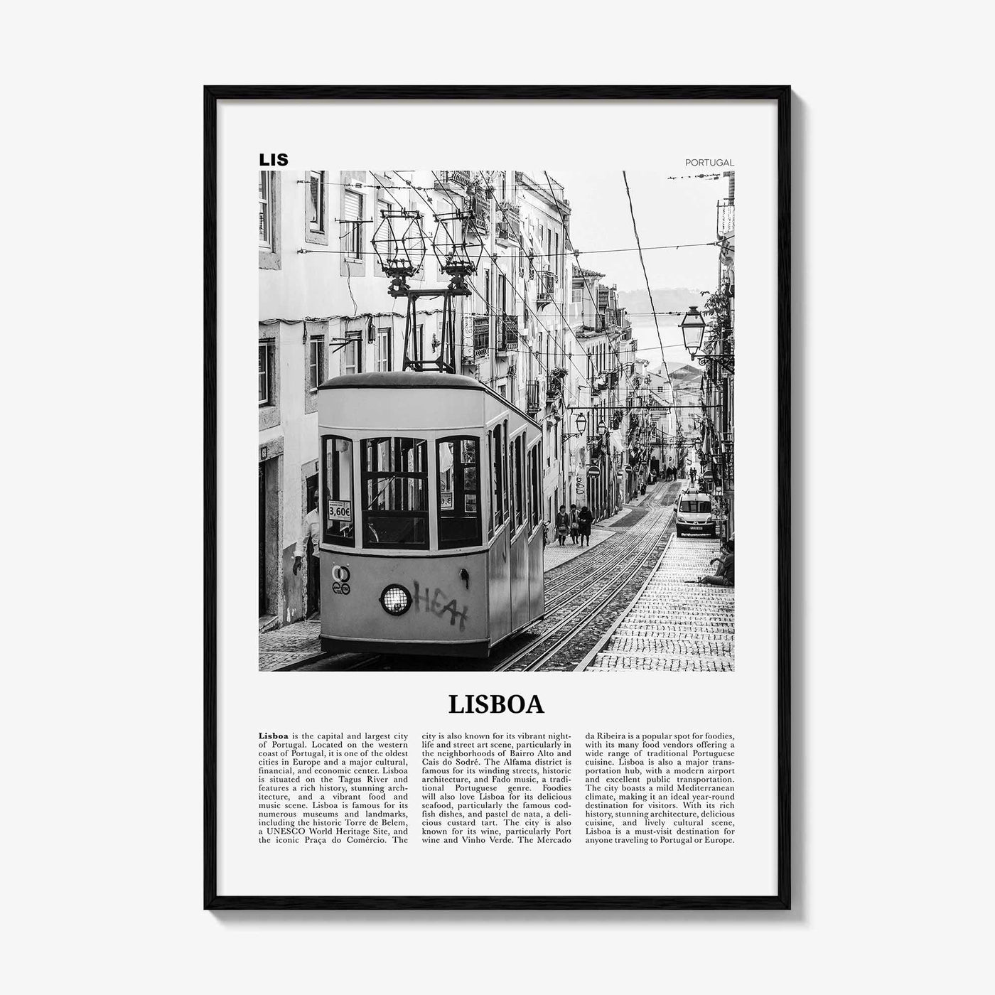 Lisboa Print Black and White, Lisboa Wall Art, Lisboa Poster, Lisboa Photo, Lisboa Wall Décor, Lisboa Map, Portugal