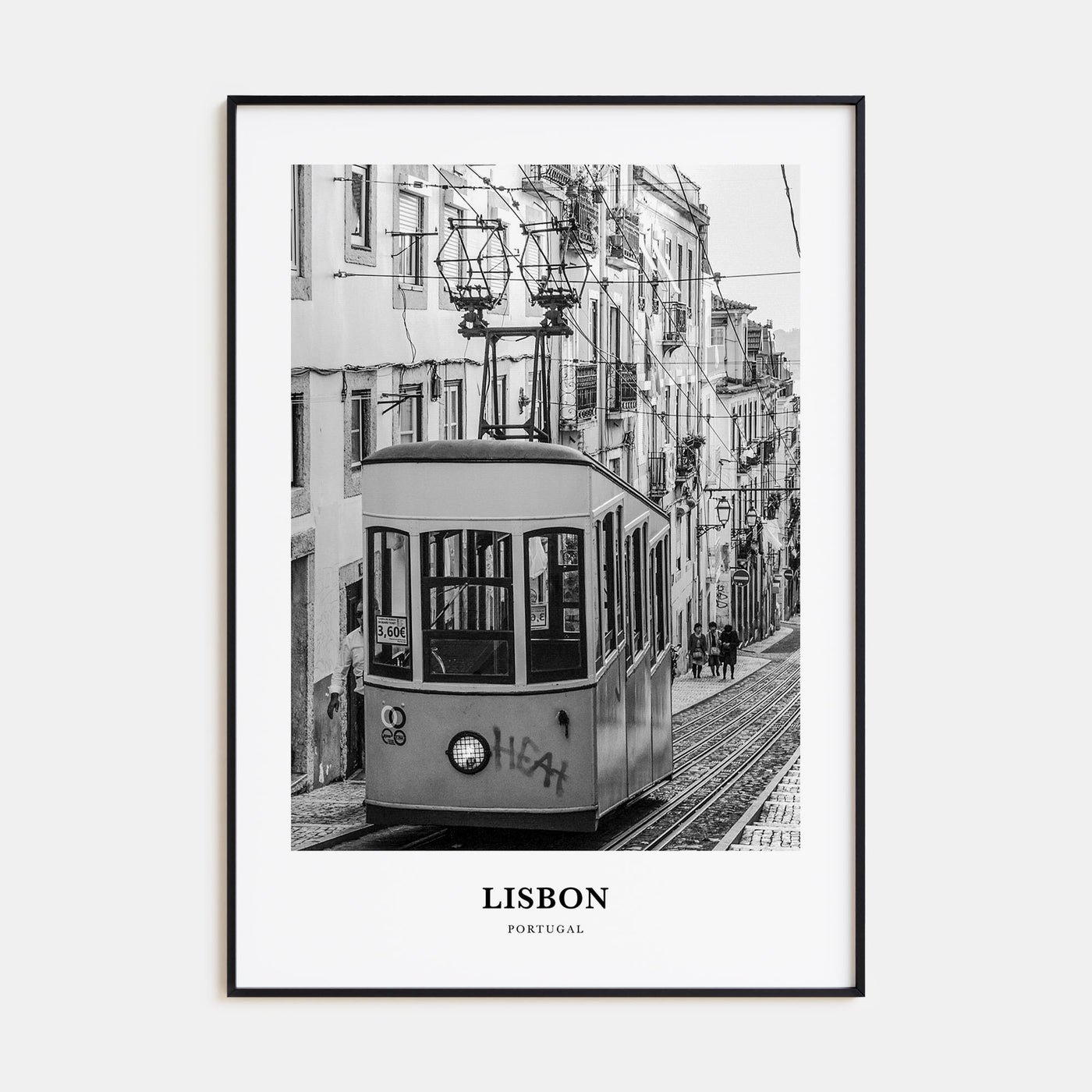 Lisbon Portrait B&W No 1 Poster