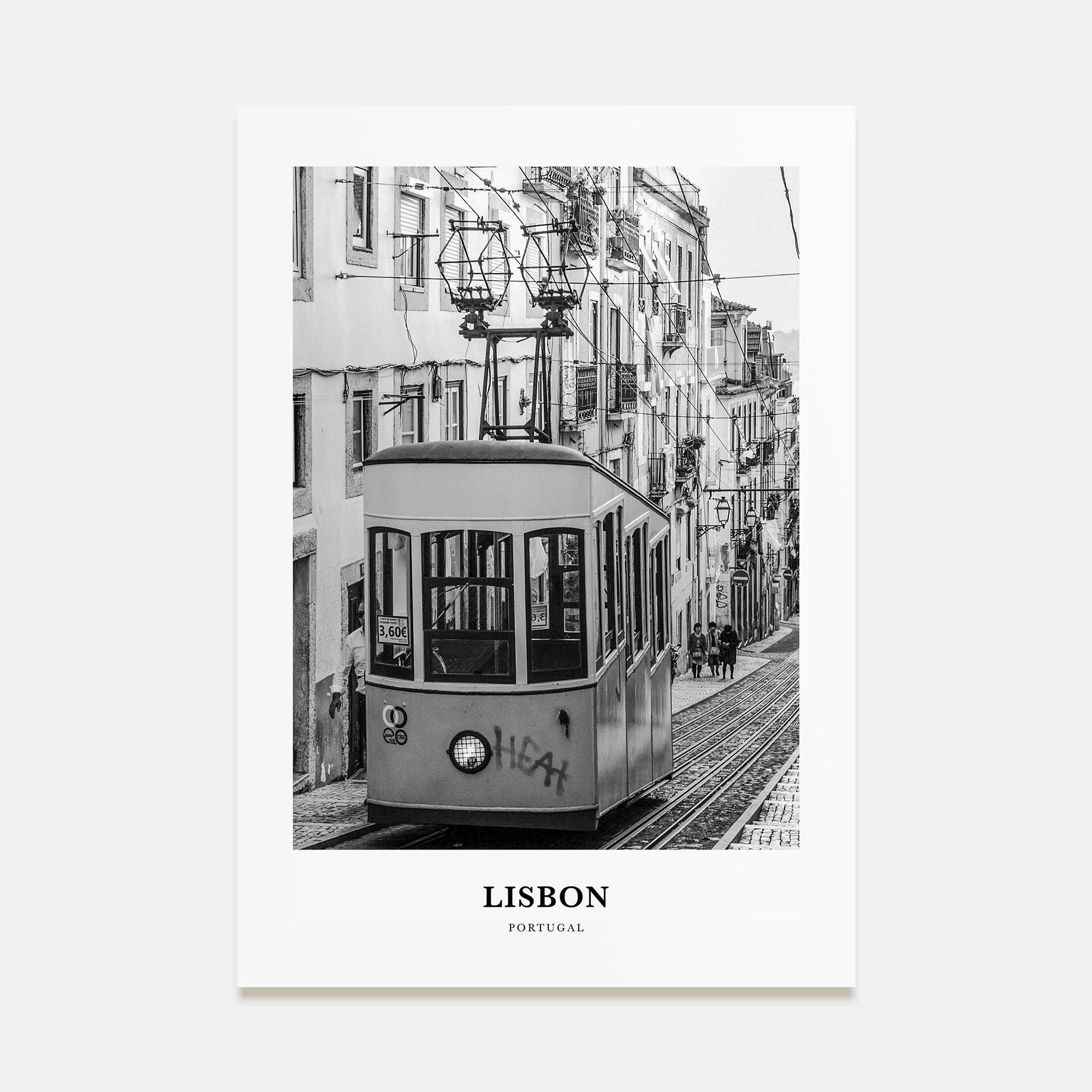Lisbon Portrait B&W No 1 Poster