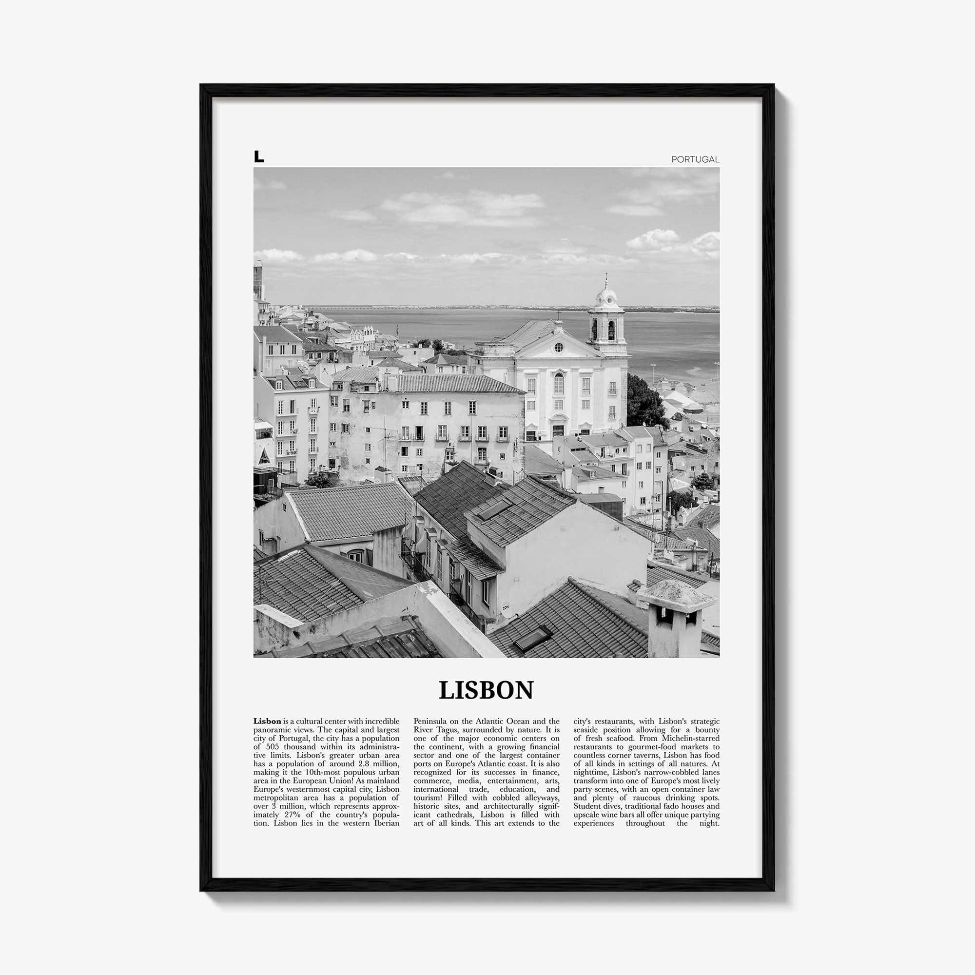 Lisbon Print Black and White No 2, Lisbon Wall Art, Lisbon Poster, Lisbon Photo, Lisbon Wall Decor, Portugal, Lisboa, Portuguesa, Europe