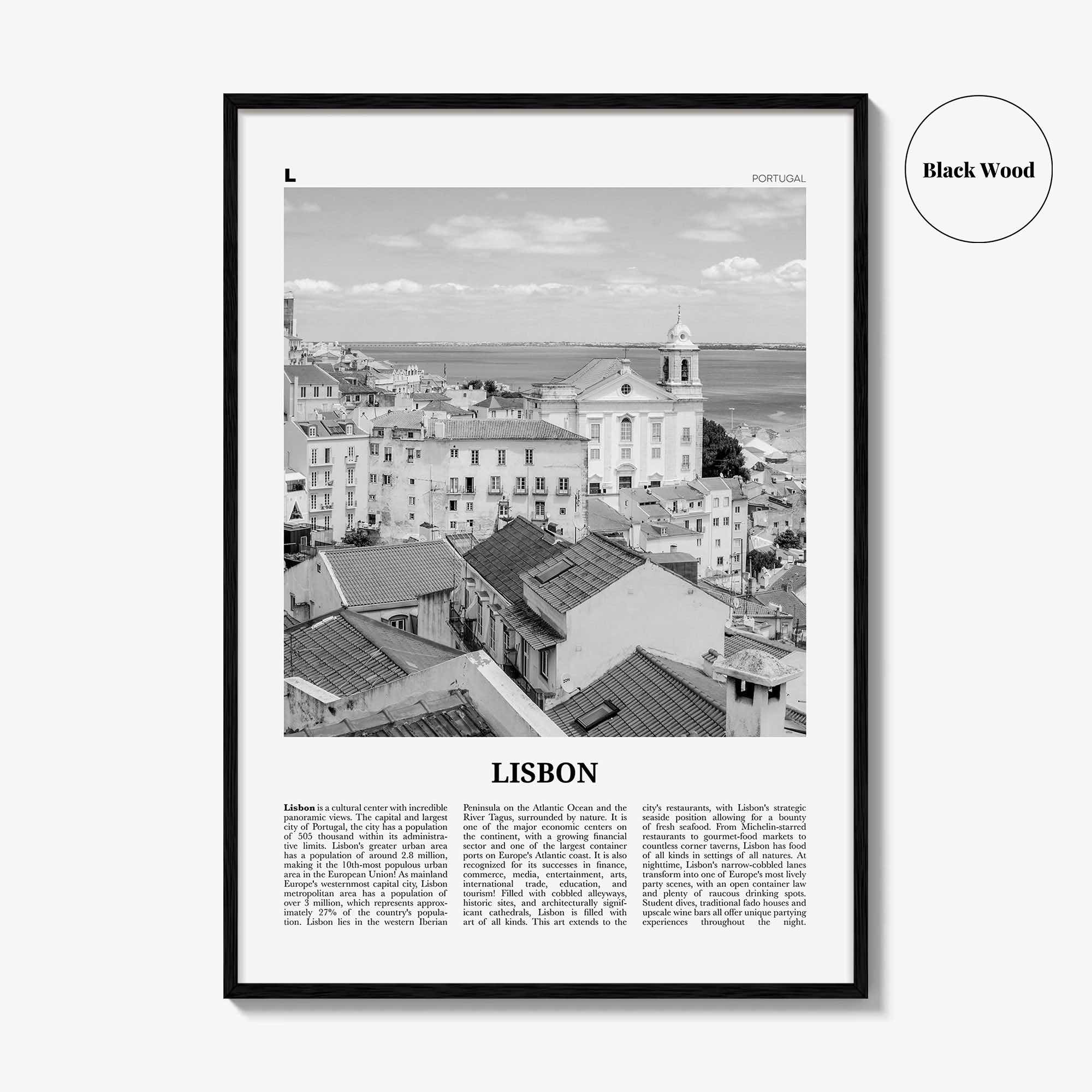 Lisbon Print Black and White No 2, Lisbon Wall Art, Lisbon Poster, Lisbon Photo, Lisbon Wall Decor, Portugal, Lisboa, Portuguesa, Europe
