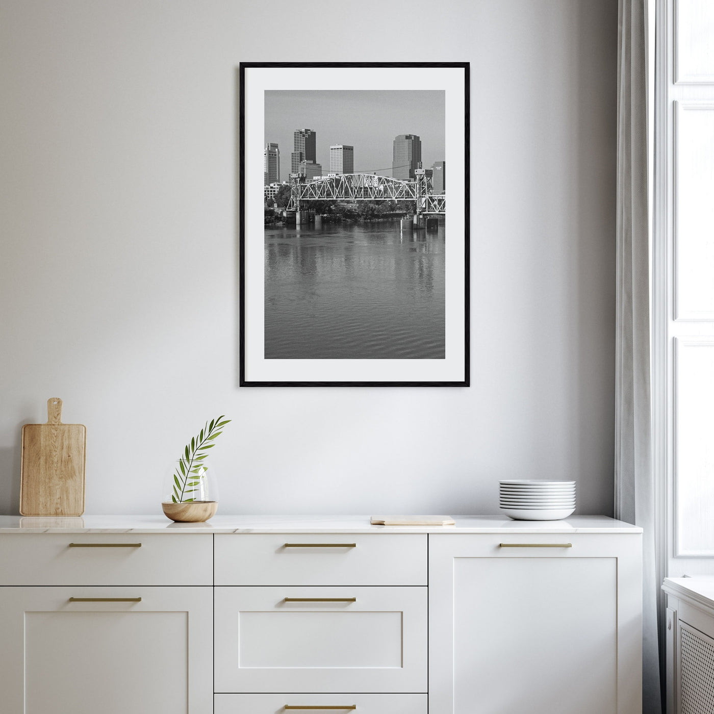 Little Rock Photo B&W Poster