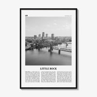 Little Rock Print Black and White, Little Rock Wall Art, Little Rock Poster, Little Rock Photo, Little Rock Wall Décor, Arkansas, USA
