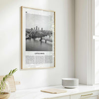 Little Rock Print Black and White, Little Rock Wall Art, Little Rock Poster, Little Rock Photo, Little Rock Wall Décor, Arkansas, USA