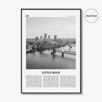 Little Rock Print Black and White, Little Rock Wall Art, Little Rock Poster, Little Rock Photo, Little Rock Wall Décor, Arkansas, USA