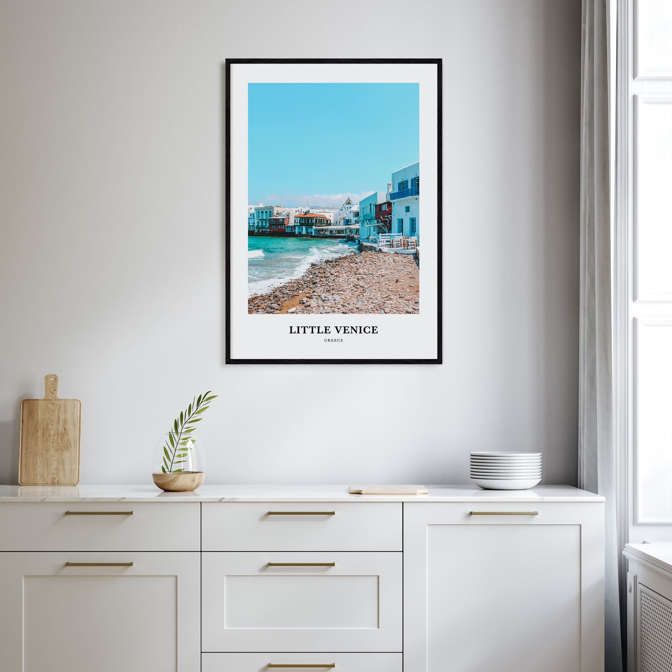 Little Venice, Mykonos Portrait Color Poster