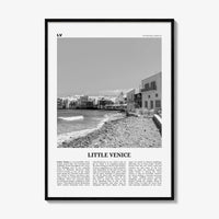Little Venice Print Black and White Mykonos, Little Venice Wall Art, Little Venice Poster, Little Venice Photo, Little Venice Décor, Greece
