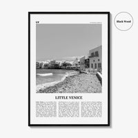 Little Venice Print Black and White Mykonos, Little Venice Wall Art, Little Venice Poster, Little Venice Photo, Little Venice Décor, Greece