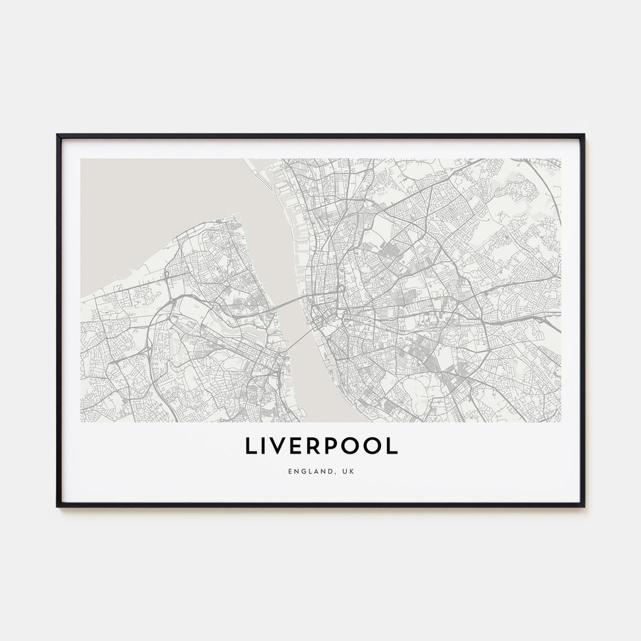 Liverpool Map Landscape Poster