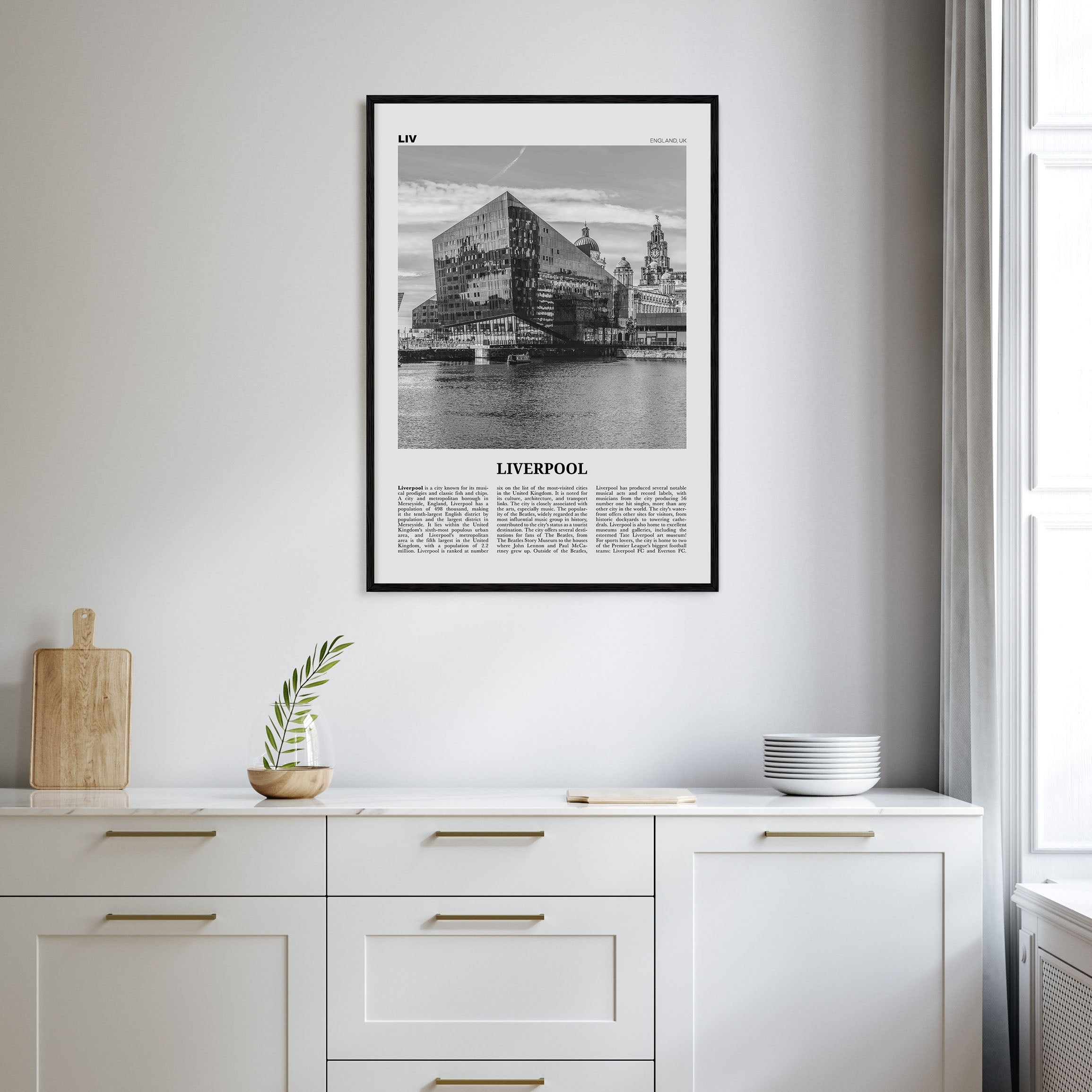 Liverpool Travel B&W Poster