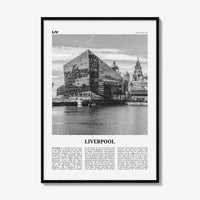 Liverpool Print Black and White, Liverpool Wall Art, Liverpool Poster, Liverpool Photo, Merseyside, England, UK, United Kingdom, Europe