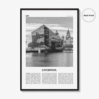 Liverpool Print Black and White, Liverpool Wall Art, Liverpool Poster, Liverpool Photo, Merseyside, England, UK, United Kingdom, Europe