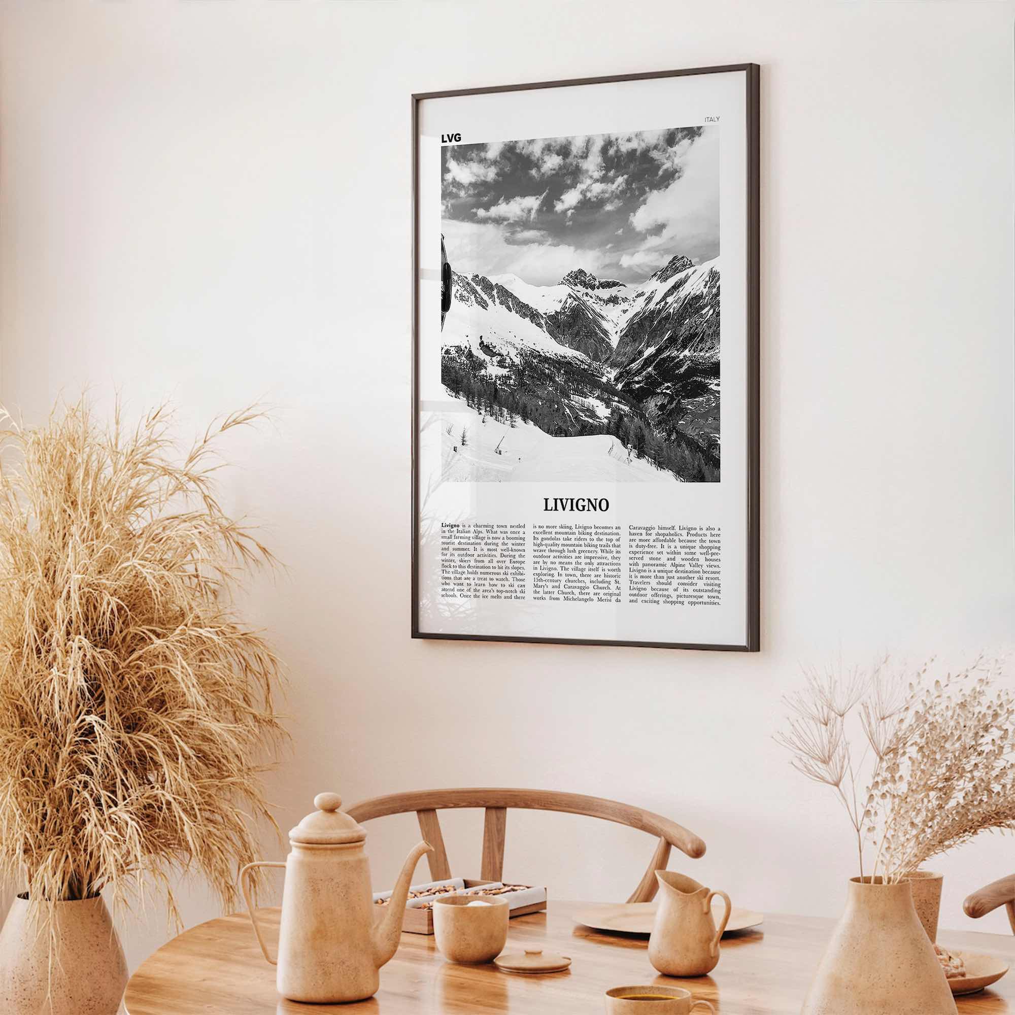 Livigno Print Black and White, Livigno Wall Art, Livigno Poster, Livigno Photo, Livigno Wall Décor, Italy, Lombardy, Sondrio, Italia