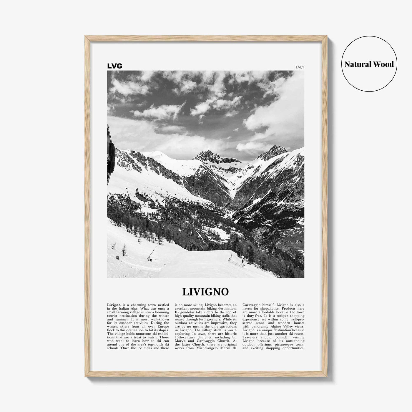 Livigno Print Black and White, Livigno Wall Art, Livigno Poster, Livigno Photo, Livigno Wall Décor, Italy, Lombardy, Sondrio, Italia