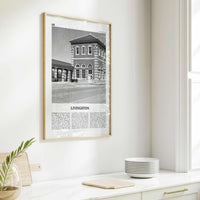 Livingston Print Black and White, Livingston Wall Art, Livingston Poster, Livingston Photo, Livingston Décor, Livingston Map, Montana, USA