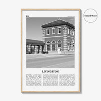 Livingston Print Black and White, Livingston Wall Art, Livingston Poster, Livingston Photo, Livingston Décor, Livingston Map, Montana, USA