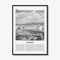 Livorno Print Black and White, Livorno Wall Art, Livorno Poster, Livorno Photo, Livorno Wall Décor, Livorno Map, Italy