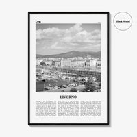 Livorno Print Black and White, Livorno Wall Art, Livorno Poster, Livorno Photo, Livorno Wall Décor, Livorno Map, Italy