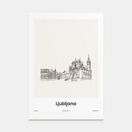 Ljubljana Drawn Poster